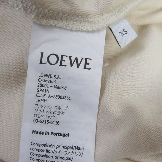 LOEWE Short sleeve T-shirt H848341X01 Main: 100% cotton, Part: 95% cotton, Part: 5% elastane (polyurethane), Part: 100% polyester light beige mens XS Used Authentic
