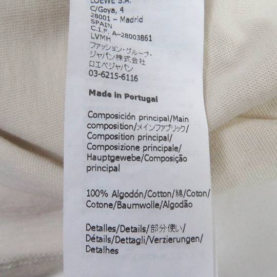 LOEWE Short sleeve T-shirt H848341X01 Main: 100% cotton, Part: 95% cotton, Part: 5% elastane (polyurethane), Part: 100% polyester light beige mens XS Used Authentic