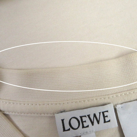 LOEWE Short sleeve T-shirt H848341X01 Main: 100% cotton, Part: 95% cotton, Part: 5% elastane (polyurethane), Part: 100% polyester light beige mens XS Used Authentic
