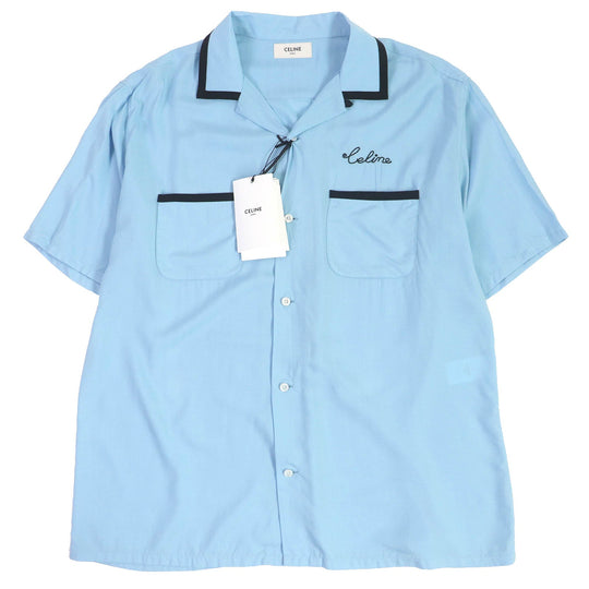 CELINE Short sleeve shirt 2C516852C Main: 100% rayon Light blue mens 39 Used Authentic