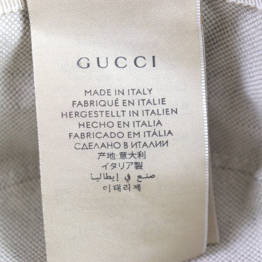 GUCCI hat 696484 Outer: 67% nylon, Outer: 33% cotton, Lining: 65% cotton, Lining: 35% linen, Part: leather, Inner: 55% cotton, 45% rayon Brown type mens Used Authentic