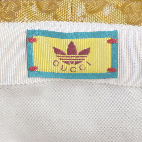 GUCCI hat 696484 Outer: 67% nylon, Outer: 33% cotton, Lining: 65% cotton, Lining: 35% linen, Part: leather, Inner: 55% cotton, 45% rayon Brown type mens Used Authentic