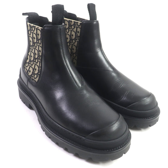 Dior boots Main: Leather Black beige Oblique DIOR EXPLORER Women(Unisex) 39 Used Authentic
