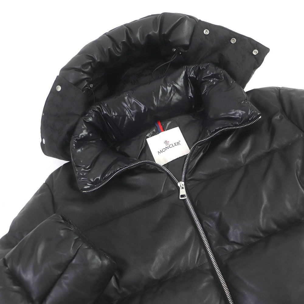 MONCLER Down jacket Outer: Lamb leather, Lining: 100% nylon, Filling: 90% down, Filling: 10% feather black DAUPHINELL mens 2 Used Authentic