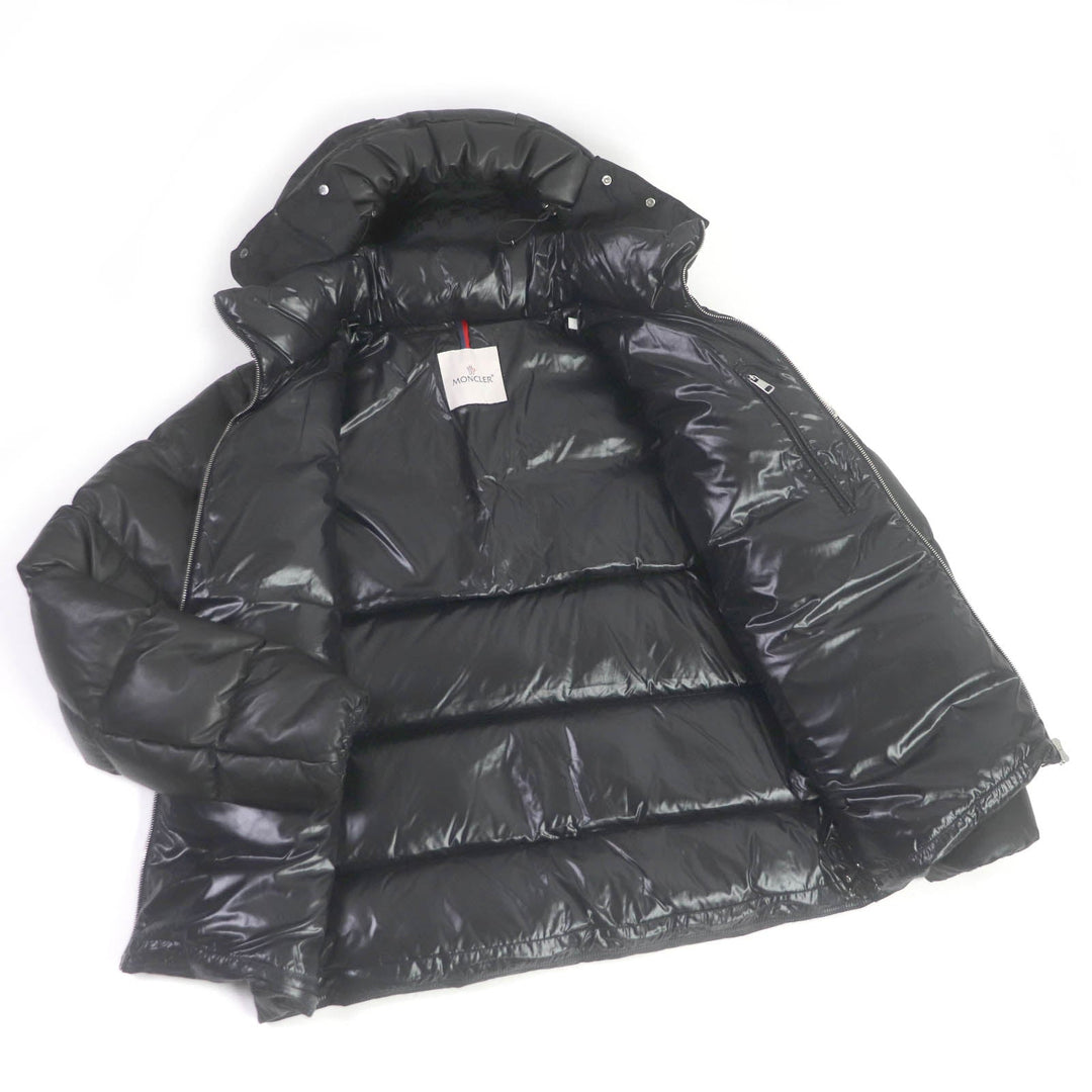 MONCLER Down jacket Outer: Lamb leather, Lining: 100% nylon, Filling: 90% down, Filling: 10% feather black DAUPHINELL mens 2 Used Authentic