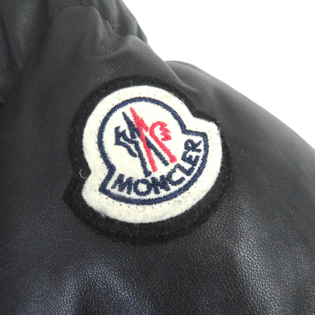 MONCLER Down jacket Outer: Lamb leather, Lining: 100% nylon, Filling: 90% down, Filling: 10% feather black DAUPHINELL mens 2 Used Authentic
