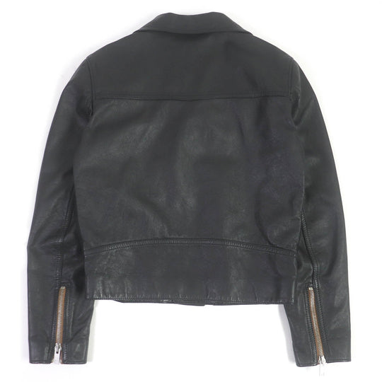 CELINE Riders jacket 2E467297D Main: Leather, Lining: 70% Cupra, Lining: 30% Cotton black mens 44 Used Authentic