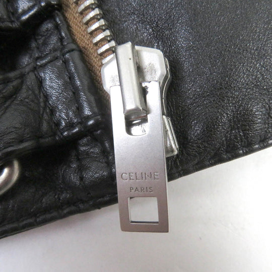 CELINE Riders jacket 2E467297D Main: Leather, Lining: 70% Cupra, Lining: 30% Cotton black mens 44 Used Authentic