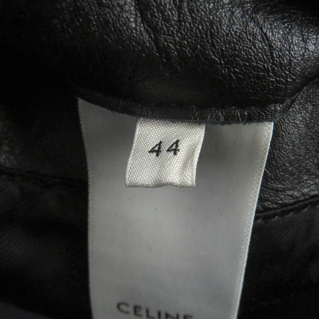 CELINE Riders jacket 2E467297D Main: Leather, Lining: 70% Cupra, Lining: 30% Cotton black mens 44 Used Authentic