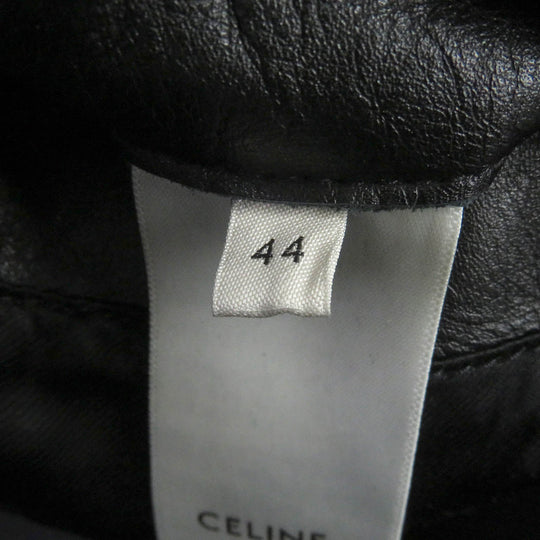 CELINE Riders jacket 2E467297D Main: Leather, Lining: 70% Cupra, Lining: 30% Cotton black mens 44 Used Authentic