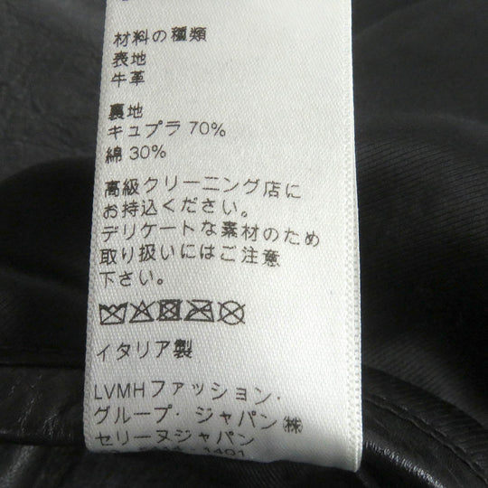 CELINE Riders jacket 2E467297D Main: Leather, Lining: 70% Cupra, Lining: 30% Cotton black mens 44 Used Authentic