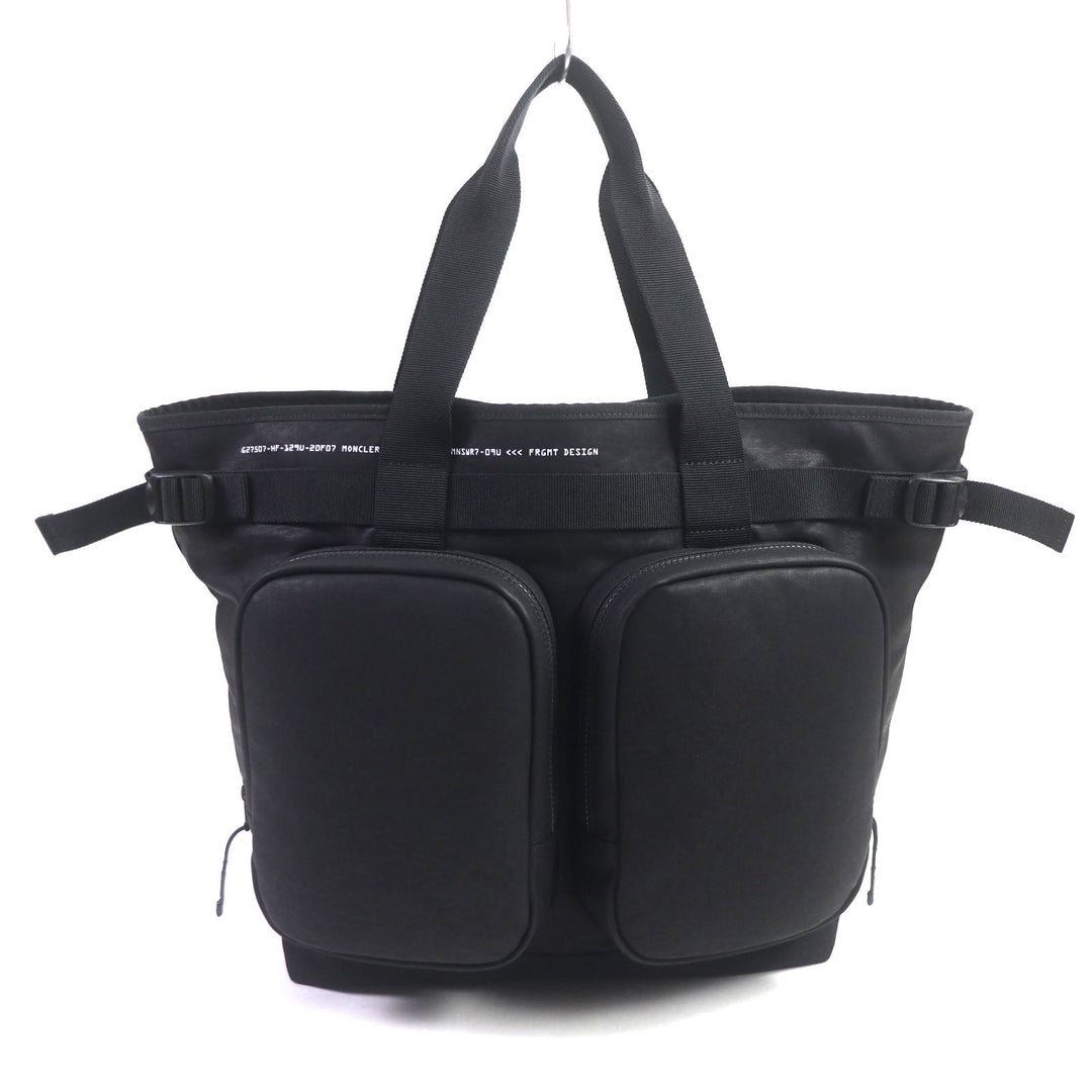 MONCLER Tote Bag 100% cotton, 100% polyester black Collaboration: Hiroshi Fujiwara Fragment mens Used Authentic