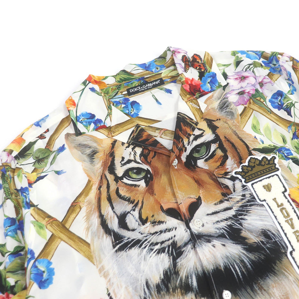 DOLCE&GABBANA Short sleeve shirt Q5EW5Z Main: 100% silk White type mens 37 Used Authentic