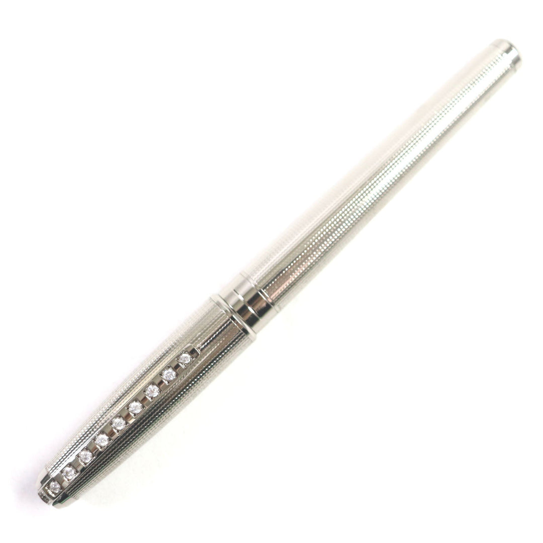 Dupont Ballpoint pen Silver plated, rhinestones (partially) Silver After Pav Olympio mens(Unisex) Used Authentic