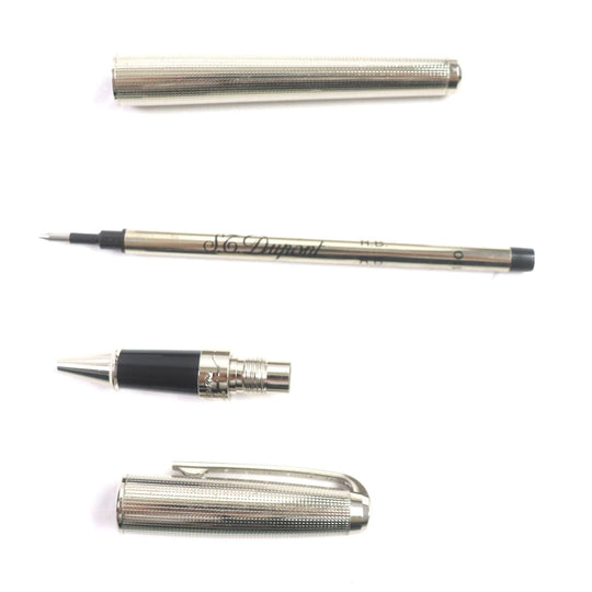 Dupont Ballpoint pen Silver plated, rhinestones (partially) Silver After Pav Olympio mens(Unisex) Used Authentic