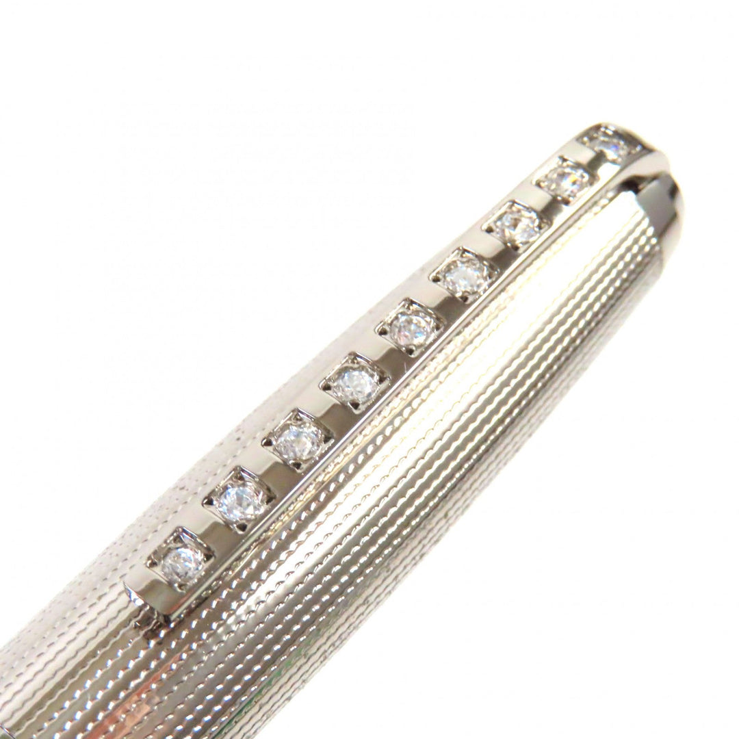Dupont Ballpoint pen Silver plated, rhinestones (partially) Silver After Pav Olympio mens(Unisex) Used Authentic