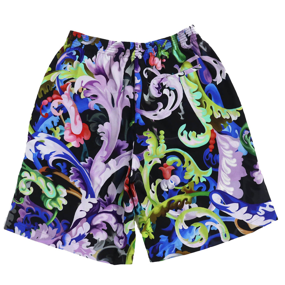 VERSACE Shorts A86432 Main: 100% rayon, lining: 100% cupra Black multicolor mens 46 Used Authentic
