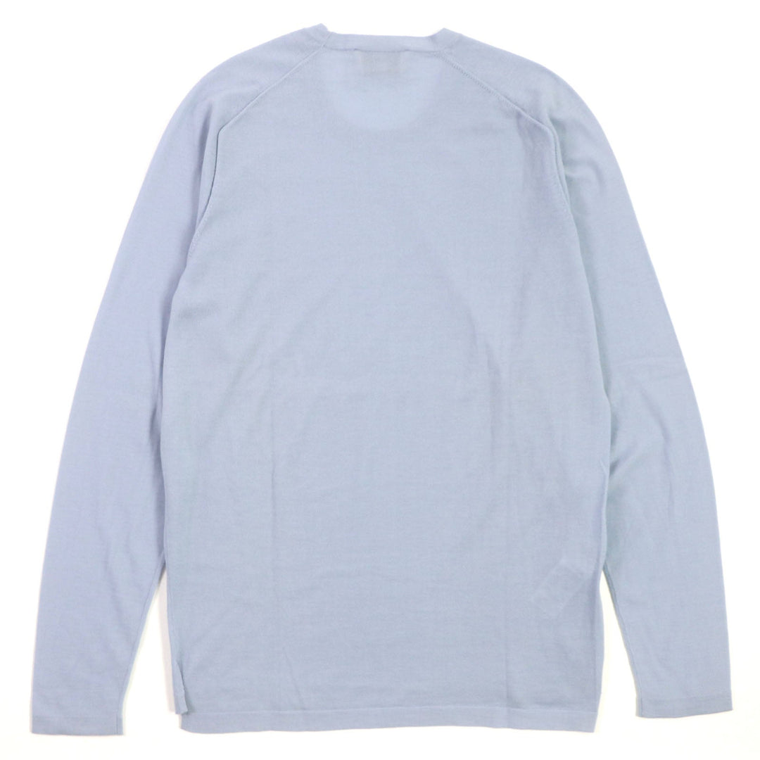 HERMES sweater Main: 100% cashmere Light blue mens M Used Authentic