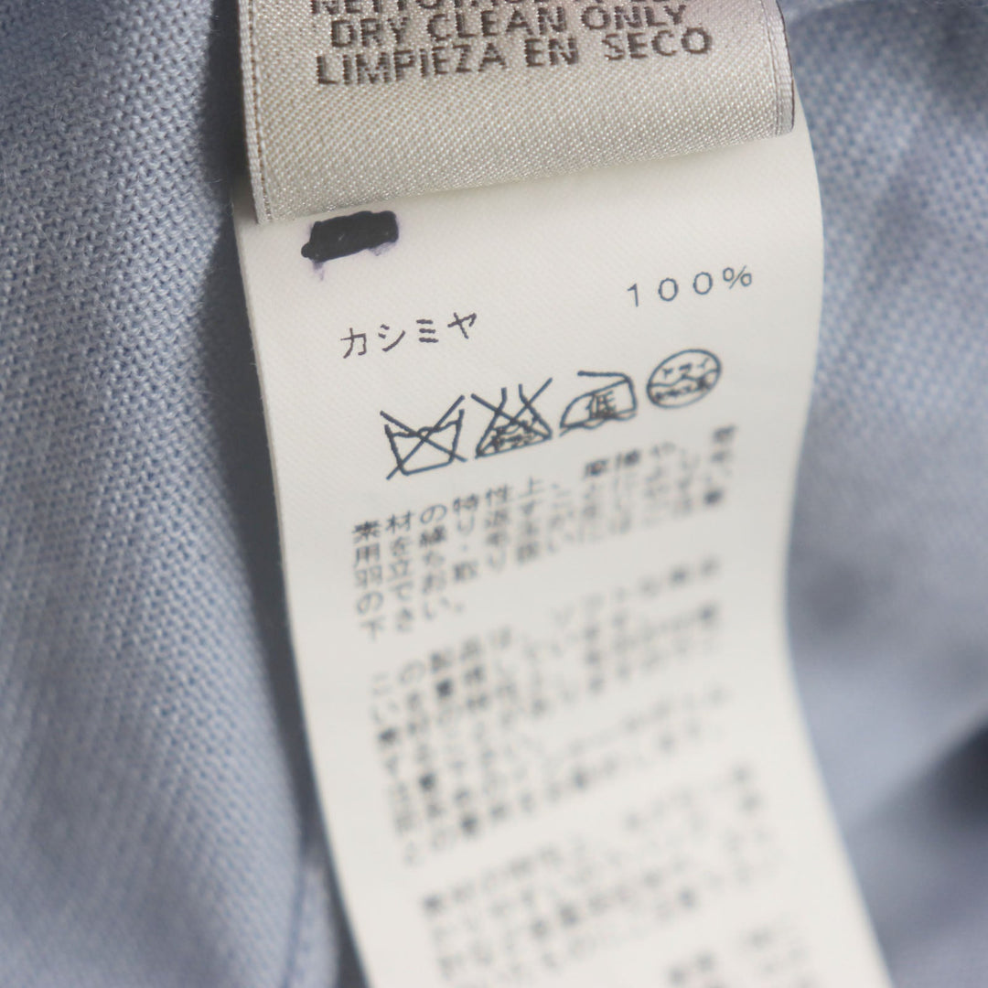 HERMES sweater Main: 100% cashmere Light blue mens M Used Authentic