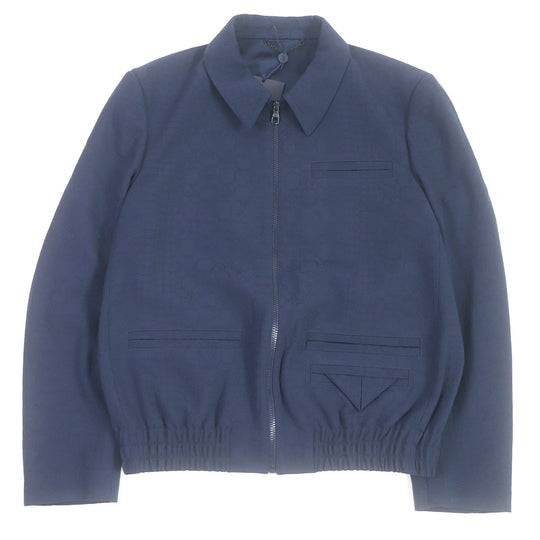 LOUIS VUITTON Blouson Outer: 100% wool, Lining: 35% acetate, Lining: 31% rayon, Lining: 24% cupra, Lining: 10% cotton Navy mens 50 Used Authentic