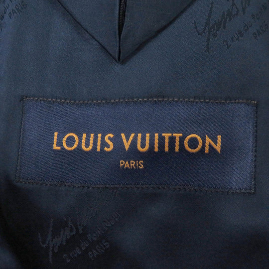 LOUIS VUITTON Blouson Outer: 100% wool, Lining: 35% acetate, Lining: 31% rayon, Lining: 24% cupra, Lining: 10% cotton Navy mens 50 Used Authentic