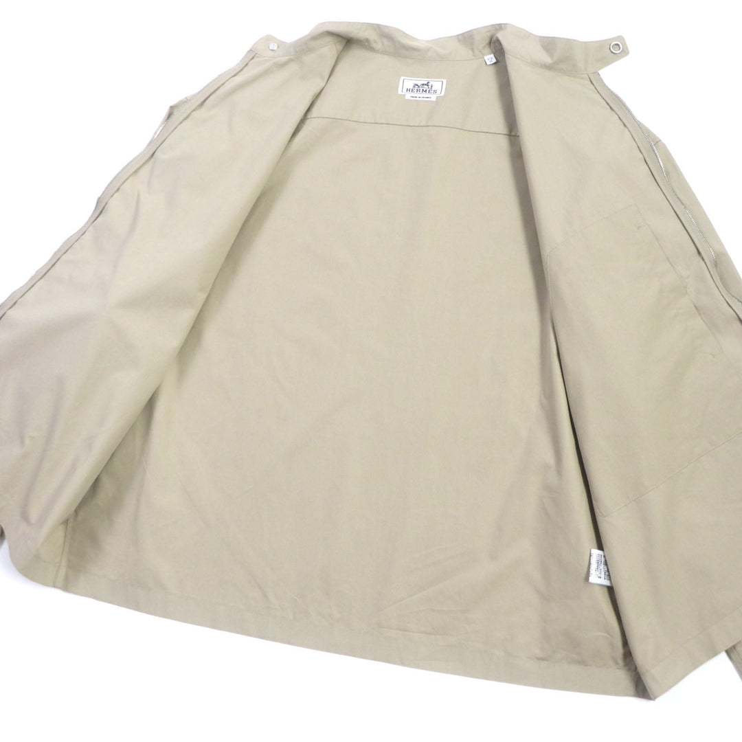HERMES Blouson Main: 100% cotton beige mens 42 Used Authentic