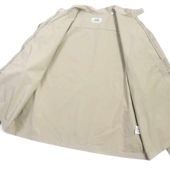 HERMES Blouson Main: 100% cotton beige mens 42 Used Authentic