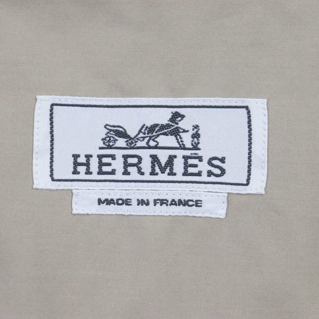HERMES Blouson Main: 100% cotton beige mens 42 Used Authentic
