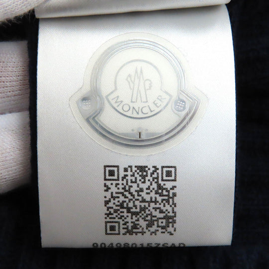 MONCLER knit Main: 100% wool, part: 50% mohair, part: 32% nylon, part: 18% wool Navy GIROCOLLO TRICOT mens S Used Authentic