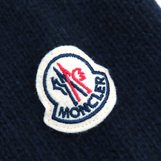 MONCLER knit Main: 100% wool, part: 50% mohair, part: 32% nylon, part: 18% wool Navy GIROCOLLO TRICOT mens S Used Authentic