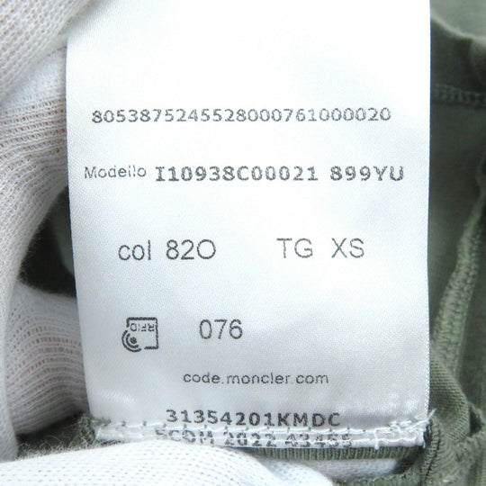 MONCLER Short sleeve T-shirt Main: 100% cotton, Rib: 100% cotton khaki BORN TO PROTECT mens XS Used Authentic