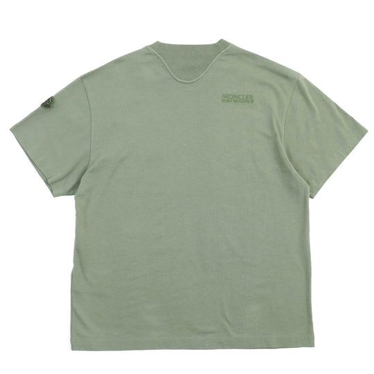 MONCLER Short sleeve T-shirt Main: 100% cotton, Rib: 100% cotton khaki BORN TO PROTECT mens XS Used Authentic