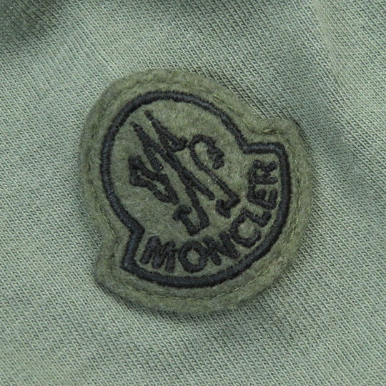 MONCLER Short sleeve T-shirt Main: 100% cotton, Rib: 100% cotton khaki BORN TO PROTECT mens XS Used Authentic
