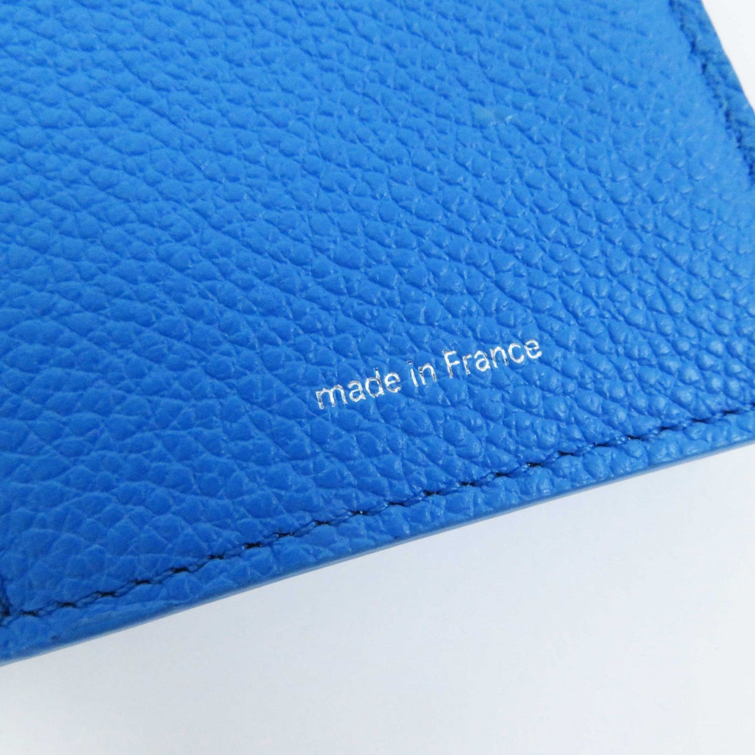 LOUIS VUITTON Bifold Wallet M82104 Monogram unplant leather blue blanc Portefeuille Clare Women Used Authentic