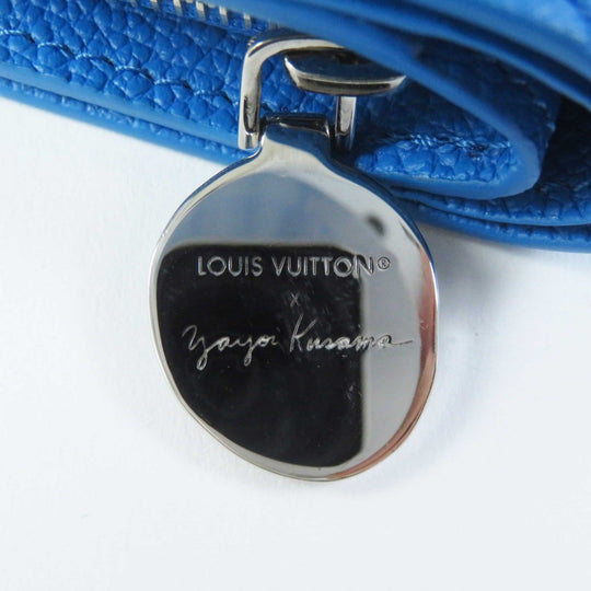 LOUIS VUITTON Bifold Wallet M82104 Monogram unplant leather blue blanc Portefeuille Clare Women Used Authentic