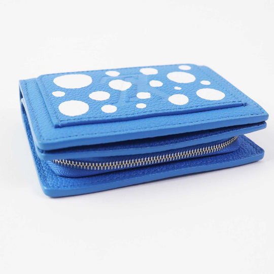 LOUIS VUITTON Bifold Wallet M82104 Monogram unplant leather blue blanc Portefeuille Clare Women Used Authentic