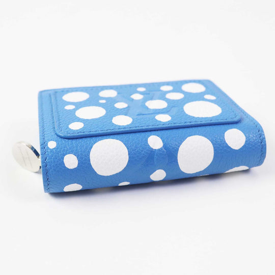 LOUIS VUITTON Bifold Wallet M82104 Monogram unplant leather blue blanc Portefeuille Clare Women Used Authentic
