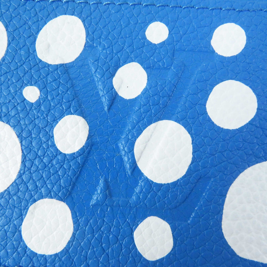 LOUIS VUITTON Bifold Wallet M82104 Monogram unplant leather blue blanc Portefeuille Clare Women Used Authentic