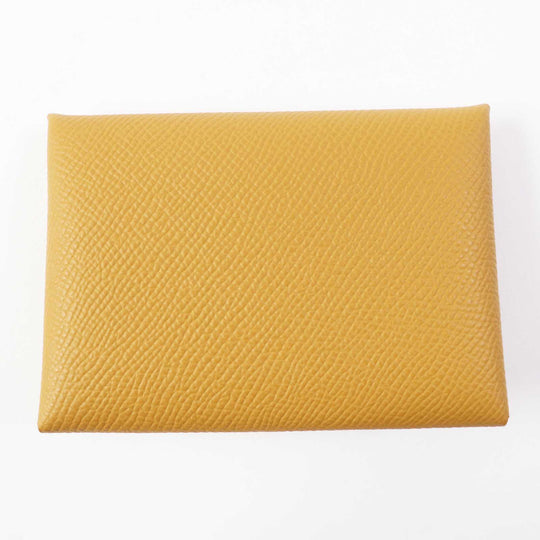 HERMES Coin case Epsom Sesame Calvi duo Women Used Authentic