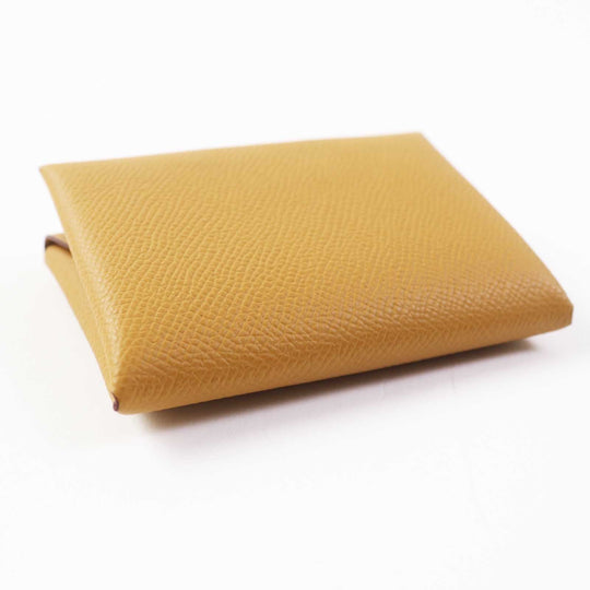 HERMES Coin case Epsom Sesame Calvi duo Women Used Authentic
