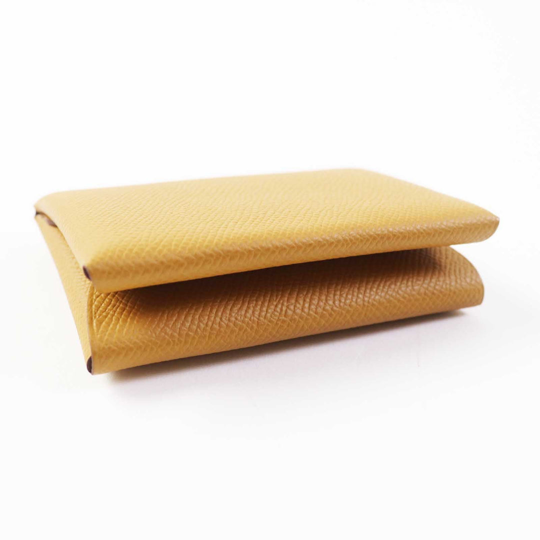 HERMES Coin case Epsom Sesame Calvi duo Women Used Authentic