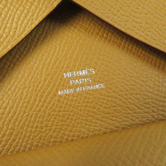 HERMES Coin case Epsom Sesame Calvi duo Women Used Authentic