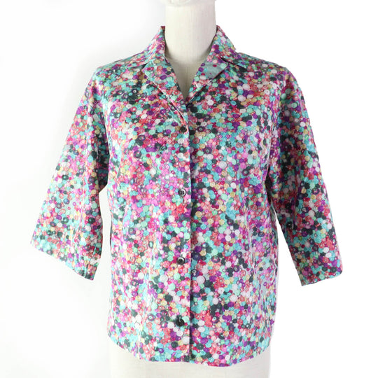 DRIES VAN NOTEN blouse Main: 100% cotton multicolor Women 34 Used Authentic