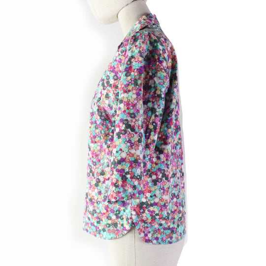 DRIES VAN NOTEN blouse Main: 100% cotton multicolor Women 34 Used Authentic