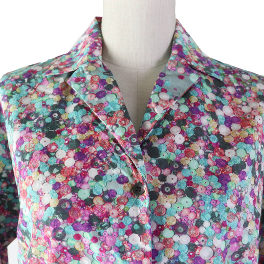 DRIES VAN NOTEN blouse Main: 100% cotton multicolor Women 34 Used Authentic