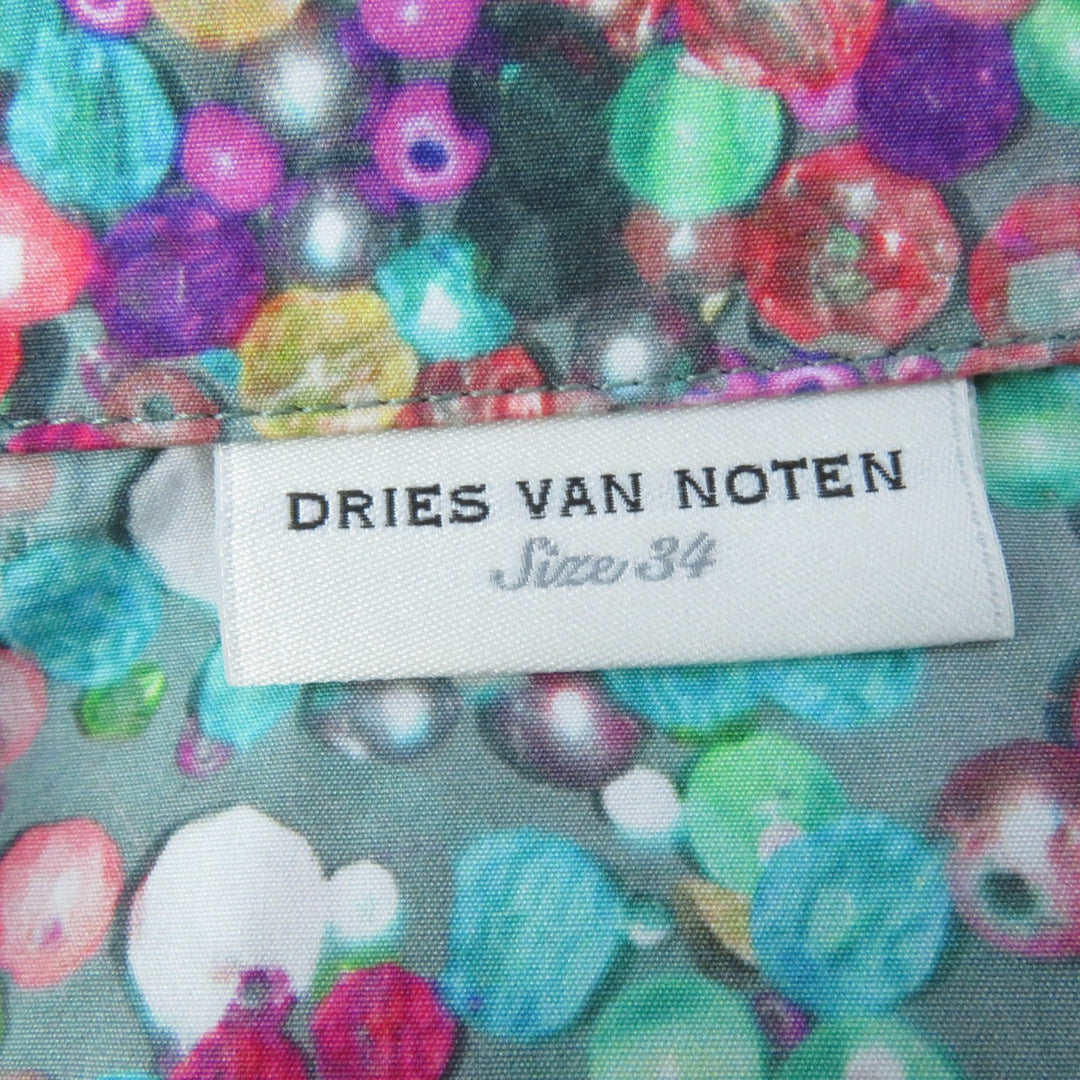 DRIES VAN NOTEN blouse Main: 100% cotton multicolor Women 34 Used Authentic