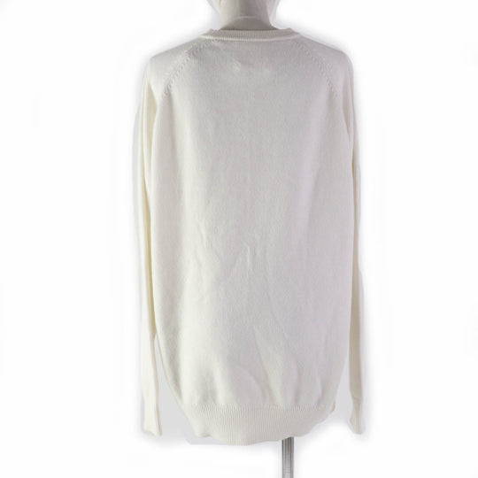 GIVENCHY knit BW908N4ZEQ Main: 100% cashmere, part: 84% cashmere, part: 11% rayon, part: 5% polyester, part: 94% cashmere, : 4% nylon : 2% polyurethane Ivory Women M Used Authentic