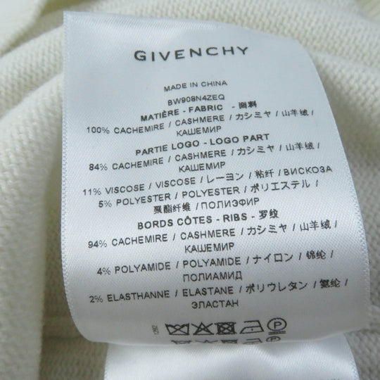 GIVENCHY knit BW908N4ZEQ Main: 100% cashmere, part: 84% cashmere, part: 11% rayon, part: 5% polyester, part: 94% cashmere, : 4% nylon : 2% polyurethane Ivory Women M Used Authentic