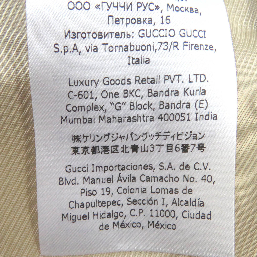 GUCCI Blouson Outer: 70% cotton, Outer: 30% polyester, Lining: 100% rayon, Part: 100% wool, Part: Lamb leather beige mens 44 Used Authentic