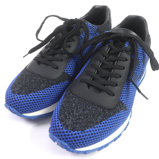 LOUIS VUITTON Low cut sneakers fabric blue-black LV Runaway Line mens 5 Used Authentic